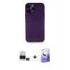 MARSİLYAN™- iPhone 14 Pro Max Kılıf Yadigar Yansıma Serisi - Siyah Bilvis 5in1 5D Magic Hayalet Cam Ekran Koruyucu + Bilvis Titan Kamera Lens - GS
