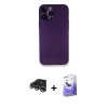 MARSİLYAN™- iPhone 14 Pro Max Kılıf Yadigar Yansıma Serisi - Siyah Bilvis 5in1 5D Magic Hayalet Cam Ekran Koruyucu + Raze Metal Kamera Lens - GS