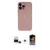 MARSİLYAN™- iPhone 14 Pro Max Kılıf Yadigar Yansıma Serisi - Siyah Buffer Hayalet Cam Ekran Koruyucu + Bilvis Titan Kamera Lens - DNMR