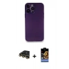 MARSİLYAN™- iPhone 14 Pro Max Kılıf Yadigar Yansıma Serisi - Siyah Buffer Hayalet Cam Ekran Koruyucu + Raze Metal Kamera Lens - GD