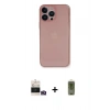 MARSİLYAN™- iPhone 14 Pro Max Kılıf Yadigar Yansıma Serisi - Siyah Joko Magic 5D Hayalet Cam + Bilvis Titan Kamera Lens - GD