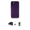 MARSİLYAN™- iPhone 14 Pro Max Kılıf Yadigar Yansıma Serisi - Siyah Joko Magic 5D Hayalet Cam + Raze Metal Kamera Lens - GS