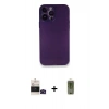 MARSİLYAN™- iPhone 14 Pro Max Kılıf Yadigar Yansıma Serisi - Siyah Joko Magic 5D Hayalet Cam + Bilvis Titan Kamera Lens - SH