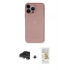 MARSİLYAN™- iPhone 14 Pro Max Kılıf Yadigar Yansıma Serisi - Siyah Mat Seramik Nano Ekran Koruyucu + Gümüş Raze Metal Kamera Lens
