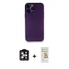 MARSİLYAN™- iPhone 14 Pro Max Kılıf Yadigar Yansıma Serisi - Siyah Mat Seramik Nano Ekran Koruyucu + PVD Metal Kamera Lens - TU