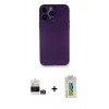 MARSİLYAN™- iPhone 14 Pro Max Kılıf Yadigar Yansıma Serisi - Siyah Polymer Nano Ekran Koruyucu + Bilvis Titan Kamera Lens - GD