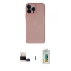 MARSİLYAN™- iPhone 14 Pro Max Kılıf Yadigar Yansıma Serisi - Siyah Polymer Nano Ekran Koruyucu + Bilvis Titan Kamera Lens - DNMR