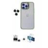 MARSİLYAN™- iPhone 14 Pro Max Kılıf Yankı Asil Serisi - Siyah 3D Antistatik Cam Ekran Koruyucu + Bilvis Titan Kamera Lens - DNMR