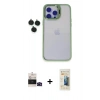 MARSİLYAN™- iPhone 14 Pro Max Kılıf Yankı Asil Serisi - Siyah 6D Mat Seramik Hayalet Nano Ekran Koruyucu + Bilvis Titan Kamera Lens - SH