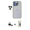 MARSİLYAN™- iPhone 14 Pro Max Kılıf Yankı Asil Serisi - Siyah 6D Mat Seramik Hayalet Nano Ekran Koruyucu + Bilvis Titan Kamera Lens - GD
