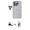 MARSİLYAN™- iPhone 14 Pro Max Kılıf Yankı Asil Serisi - Siyah Bilvis 3D Mat Cam Ekran Koruyucu + Bilvis Titan Kamera Lens - DNMR