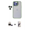 MARSİLYAN™- iPhone 14 Pro Max Kılıf Yankı Asil Serisi - Siyah Bilvis 3D Mat Cam Ekran Koruyucu + Bilvis Titan Kamera Lens - SH