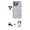 MARSİLYAN™- iPhone 14 Pro Max Kılıf Yankı Asil Serisi - Siyah Bilvis 5in1 3D Magic Cam Ekran Koruyucu + Bilvis Titan Kamera Lens - SH