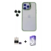 MARSİLYAN™- iPhone 14 Pro Max Kılıf Yankı Asil Serisi - Siyah Bilvis 5in1 3D Magic Cam Ekran Koruyucu + Bilvis Titan Kamera Lens - GS