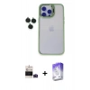 MARSİLYAN™- iPhone 14 Pro Max Kılıf Yankı Asil Serisi - Siyah Bilvis 5in1 3D Magic Cam Ekran Koruyucu + Bilvis Titan Kamera Lens - DNMR