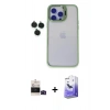 MARSİLYAN™- iPhone 14 Pro Max Kılıf Yankı Asil Serisi - Siyah Bilvis 5in1 5D Magic Hayalet Cam Ekran Koruyucu + Bilvis Titan Kamera Lens - SH
