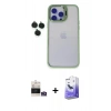 MARSİLYAN™- iPhone 14 Pro Max Kılıf Yankı Asil Serisi - Siyah Bilvis 5in1 5D Magic Hayalet Cam Ekran Koruyucu + Bilvis Titan Kamera Lens - GS