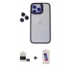 MARSİLYAN™- iPhone 14 Pro Max Kılıf Yankı Asil Serisi - Siyah Joko 5D Cam + Bilvis Titan Kamera Lens - GS