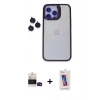 MARSİLYAN™- iPhone 14 Pro Max Kılıf Yankı Asil Serisi - Siyah Joko 5D Cam + Bilvis Titan Kamera Lens - SH