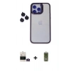MARSİLYAN™- iPhone 14 Pro Max Kılıf Yankı Asil Serisi - Siyah Joko Magic 5D Hayalet Cam + Bilvis Titan Kamera Lens - GD