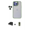 MARSİLYAN™- iPhone 14 Pro Max Kılıf Yankı Asil Serisi - Siyah Joko Magic 5D Hayalet Cam + Raze Metal Kamera Lens - GS