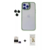 MARSİLYAN™- iPhone 14 Pro Max Kılıf Yankı Asil Serisi - Siyah Mat Seramik Nano Ekran Koruyucu + Bilvis Titan Kamera Lens - GS