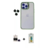MARSİLYAN™- iPhone 14 Pro Max Kılıf Yankı Asil Serisi - Siyah Polymer Nano Ekran Koruyucu + Bilvis Titan Kamera Lens - SH