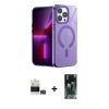 MARSİLYAN™- iPhone 14 Pro Max Kılıf Yankı Çizgi - Şeffaf 360 Full Body Arka Koruyucu + Bilvis Titan Kamera Lens - GS