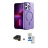 MARSİLYAN™- iPhone 14 Pro Max Kılıf Yankı Çizgi - Şeffaf Royal Nano Ekran Koruyucu + Raze Metal Kamera Lens - GD