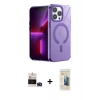 MARSİLYAN™- iPhone 14 Pro Max Kılıf Yankı Çizgi - Siyah 6D Mat Seramik Hayalet Nano Ekran Koruyucu + Bilvis Titan Kamera Lens - DNMR