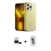 MARSİLYAN™- iPhone 14 Pro Max Kılıf Yankı Çizgi - Siyah Joko 5D Cam + Bilvis Titan Kamera Lens - SH