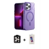 MARSİLYAN™- iPhone 14 Pro Max Kılıf Yankı Çizgi - Siyah Joko 5D Cam + PVD Metal Kamera Lens - TU