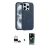 MARSİLYAN™- iPhone 14 Pro Max Kılıf Yankı Form Serisi - Şeffaf 360 Full Body Arka Koruyucu + Bilvis Titan Kamera Lens - GS