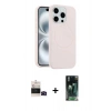 MARSİLYAN™- iPhone 14 Pro Max Kılıf Yankı Form Serisi - Şeffaf 360 Full Body Arka Koruyucu + Bilvis Titan Kamera Lens - SH