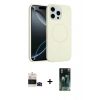 MARSİLYAN™- iPhone 14 Pro Max Kılıf Yankı Form Serisi - Şeffaf 360 Full Body Arka Koruyucu + Bilvis Titan Kamera Lens - SH
