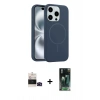 MARSİLYAN™- iPhone 14 Pro Max Kılıf Yankı Form Serisi - Şeffaf 360 Full Body Arka Koruyucu + Bilvis Titan Kamera Lens - SH