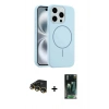 MARSİLYAN™- iPhone 14 Pro Max Kılıf Yankı Form Serisi - Şeffaf 360 Full Body Arka Koruyucu + Raze Metal Kamera Lens - GD