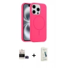 MARSİLYAN™- iPhone 14 Pro Max Kılıf Yankı Form Serisi - Şeffaf Pasifik Cam Ekran Koruyucu + Bilvis Titan Kamera Lens - SH