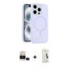 MARSİLYAN™- iPhone 14 Pro Max Kılıf Yankı Form Serisi - Şeffaf Pasifik Cam Ekran Koruyucu + Bilvis Titan Kamera Lens - SH