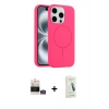MARSİLYAN™- iPhone 14 Pro Max Kılıf Yankı Form Serisi - Şeffaf Pasifik Cam Ekran Koruyucu + Bilvis Titan Kamera Lens - GS