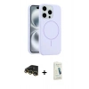 MARSİLYAN™- iPhone 14 Pro Max Kılıf Yankı Form Serisi - Şeffaf Pasifik Cam Ekran Koruyucu + Raze Metal Kamera Lens - GD