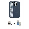MARSİLYAN™- iPhone 14 Pro Max Kılıf Yankı Form Serisi - Şeffaf Royal Nano Ekran Koruyucu + Bilvis Titan Kamera Lens - GD