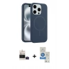 MARSİLYAN™- iPhone 14 Pro Max Kılıf Yankı Form Serisi - Şeffaf Royal Nano Ekran Koruyucu + Bilvis Titan Kamera Lens - SH