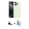 MARSİLYAN™- iPhone 14 Pro Max Kılıf Yankı Form Serisi - Şeffaf Royal Nano Ekran Koruyucu + Bilvis Titan Kamera Lens - GD
