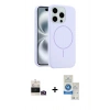 MARSİLYAN™- iPhone 14 Pro Max Kılıf Yankı Form Serisi - Şeffaf Royal Nano Ekran Koruyucu + Bilvis Titan Kamera Lens - GD