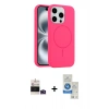 MARSİLYAN™- iPhone 14 Pro Max Kılıf Yankı Form Serisi - Şeffaf Royal Nano Ekran Koruyucu + Bilvis Titan Kamera Lens - DNMR