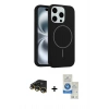 MARSİLYAN™- iPhone 14 Pro Max Kılıf Yankı Form Serisi - Şeffaf Royal Nano Ekran Koruyucu + Raze Metal Kamera Lens - GD