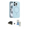 MARSİLYAN™- iPhone 14 Pro Max Kılıf Yankı Form Serisi - Şeffaf Royal Nano Ekran Koruyucu + Raze Metal Kamera Lens - GD