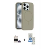 MARSİLYAN™- iPhone 14 Pro Max Kılıf Yankı Form Serisi - Şeffaf Royal Nano Ekran Koruyucu + Bilvis Titan Kamera Lens - GS