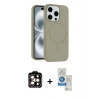 MARSİLYAN™- iPhone 14 Pro Max Kılıf Yankı Form Serisi - Şeffaf Royal Nano Ekran Koruyucu + PVD Metal Kamera Lens - TU